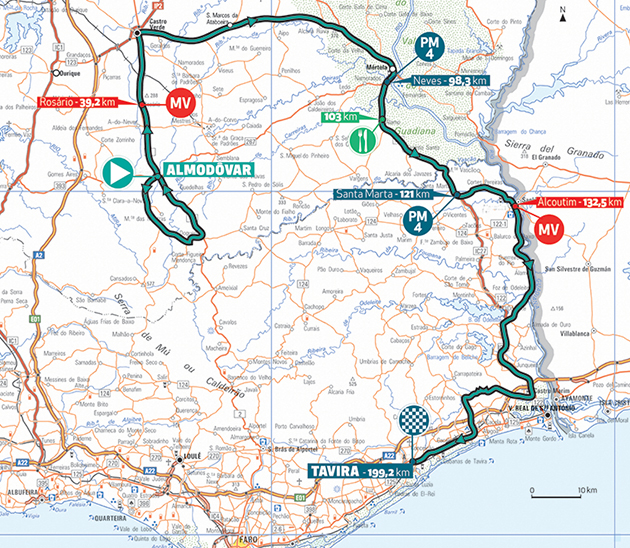 Algarve stage 4 map